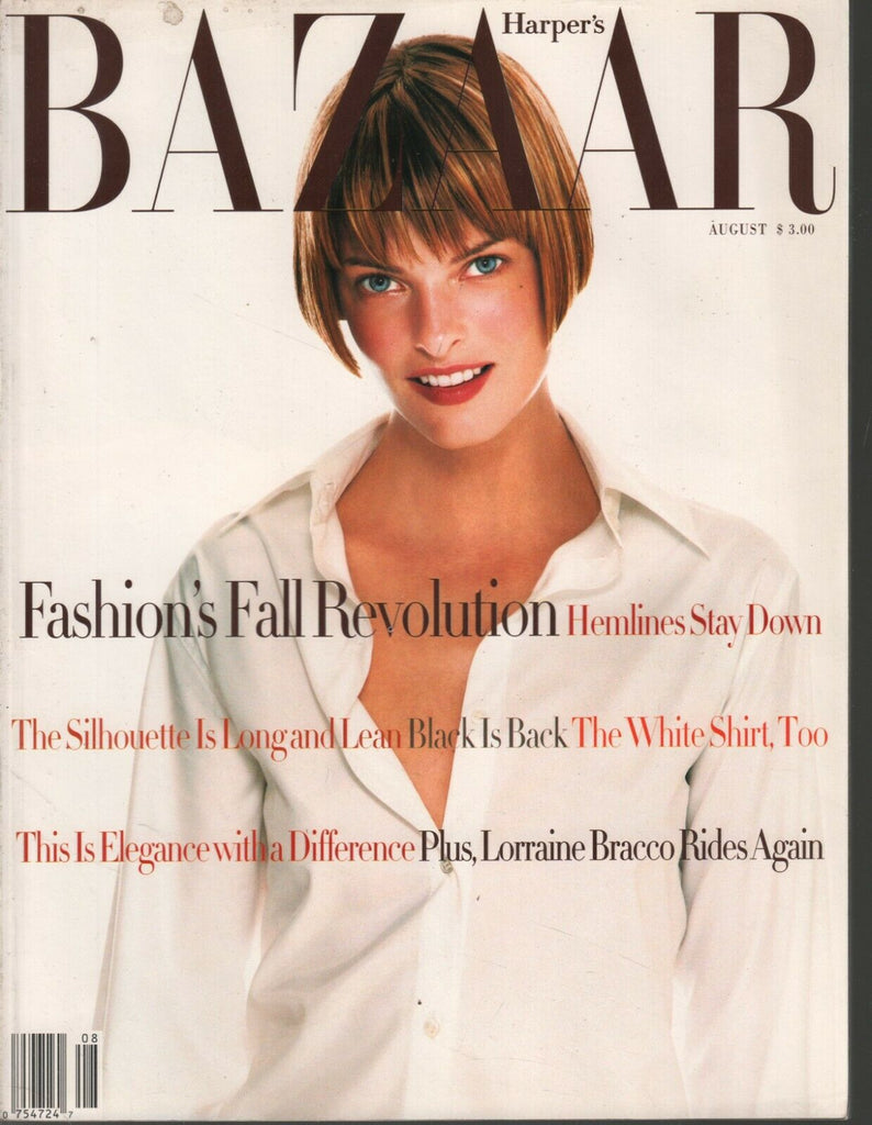 Harper's Bazaar Fashion Magazine August 1993 Linda Evangelista 012721ame