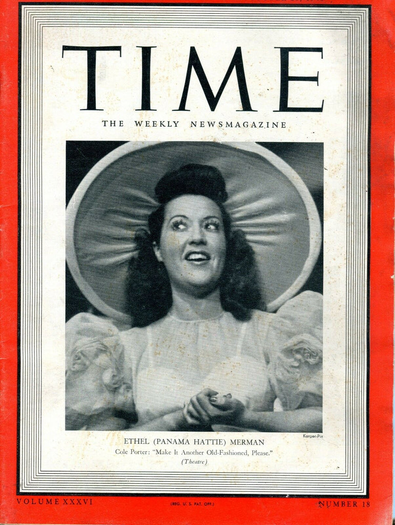 Time Magazine October 28 1940 Ethel Merman VG NO ML 093016jhe