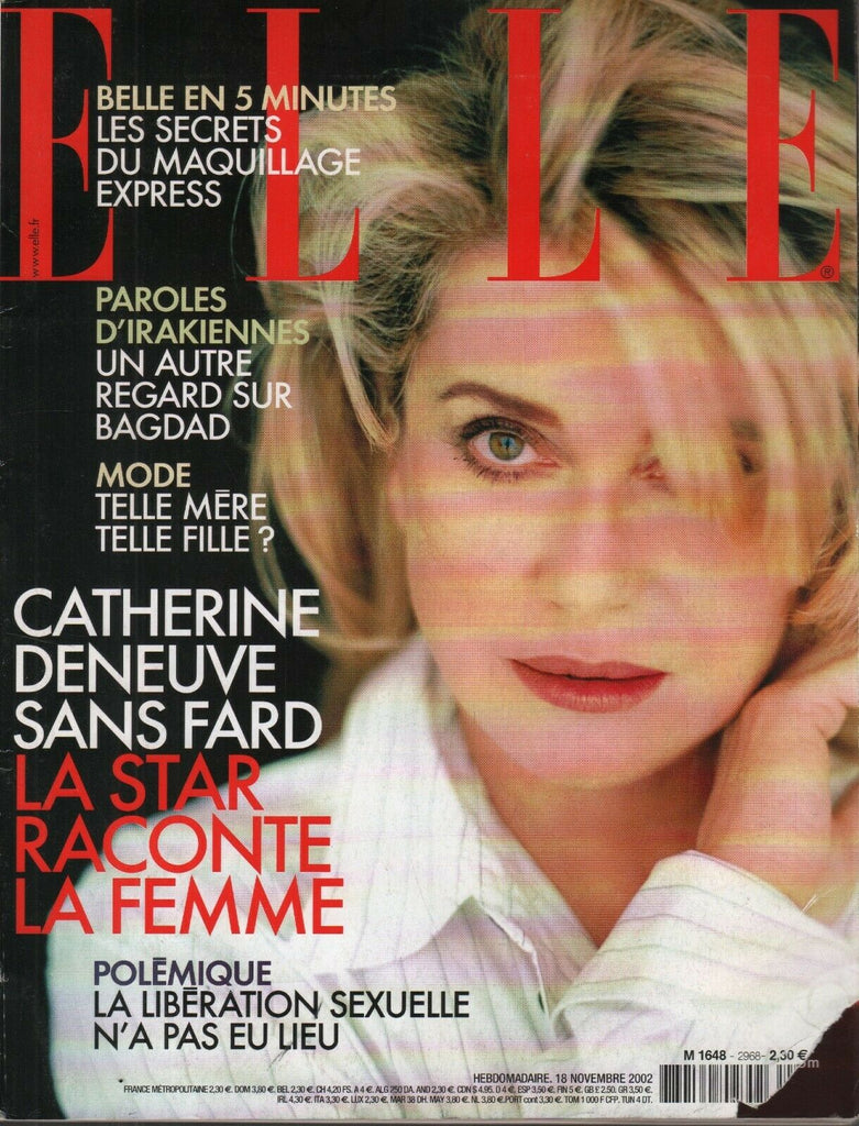 Elle French Fashion Magazine 18 Novembre 2002 Catherine Deneuve 091819AME