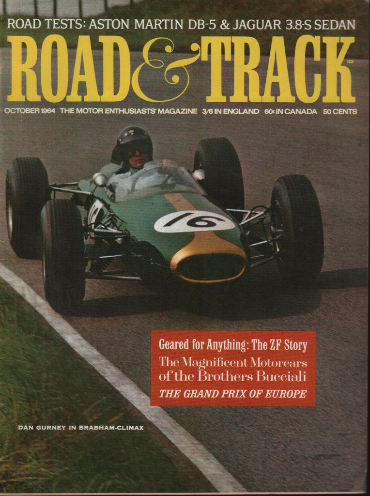 Road & Track October 1964 Dan Gurney Brabham-Climax 092518AME
