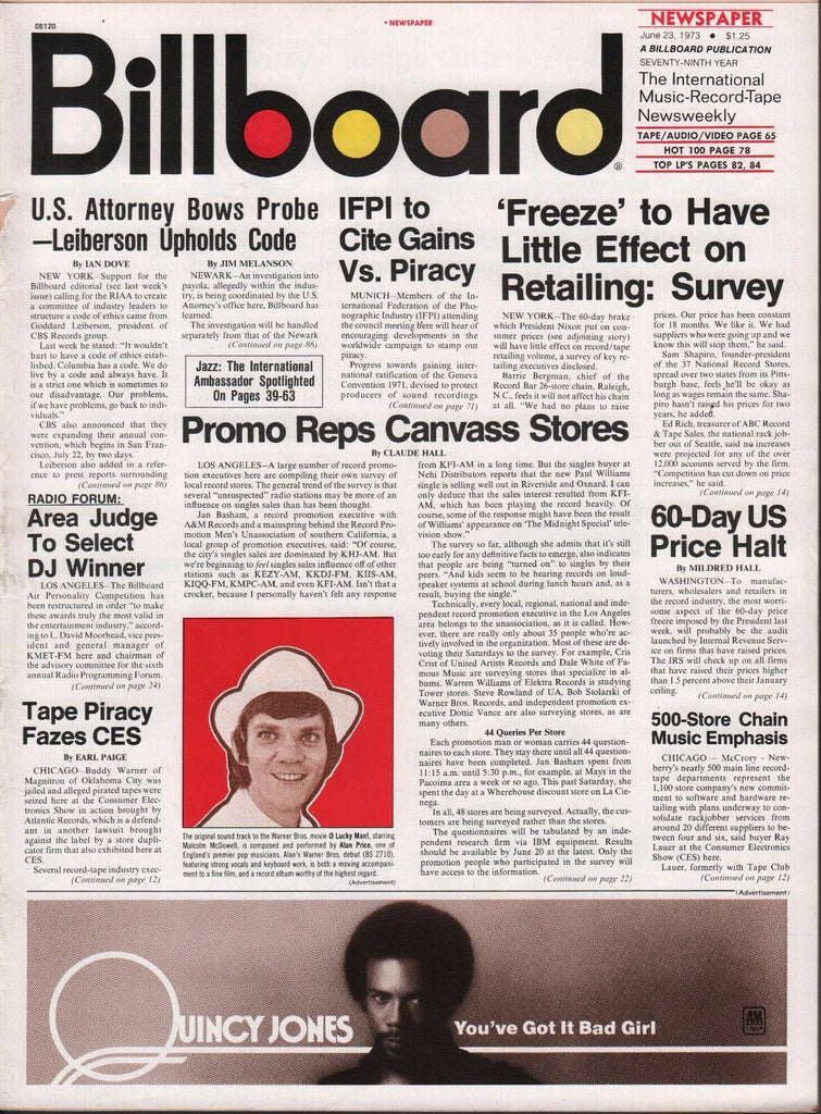 Billboard June 23 1973 Alan Price, Quincey Jones, 062817nonDBE
