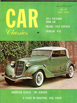 Car Classics Magazine October 1967 The Auburn American Classic EX 060916jhe