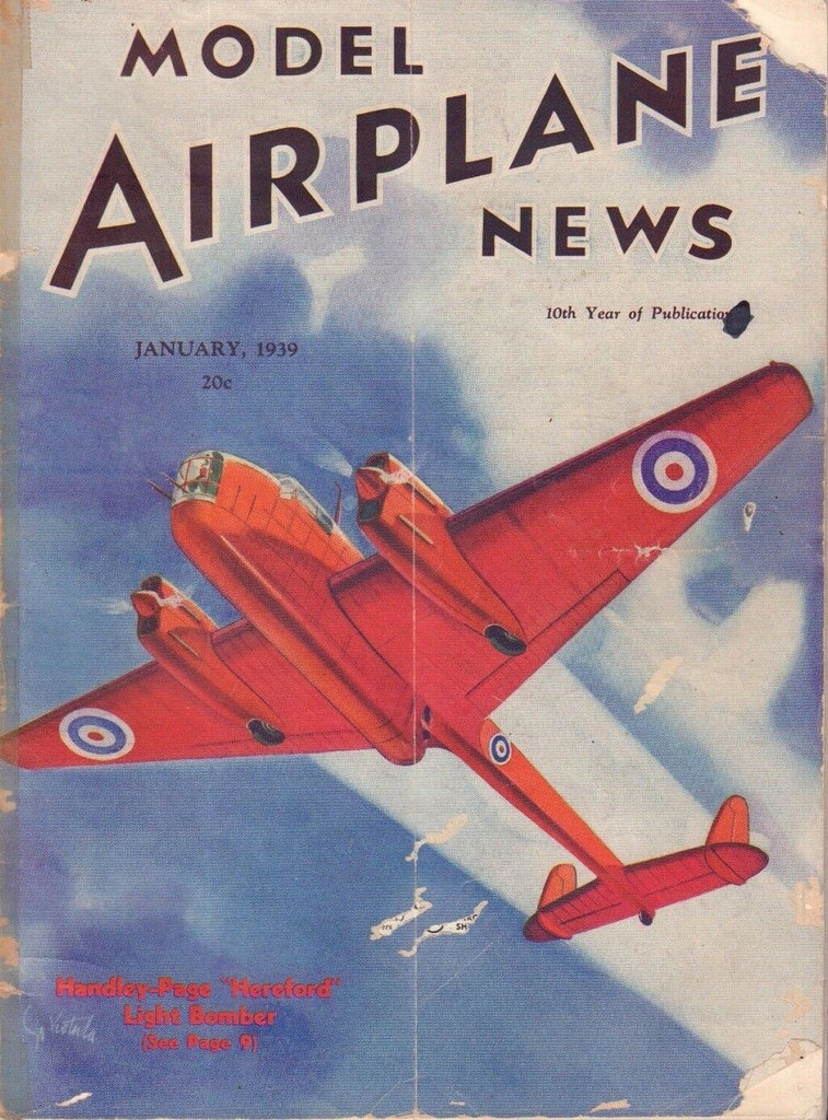 Model Airplane News January 1939 Handley-Page Hereford Light Bomber 062217nonDBE