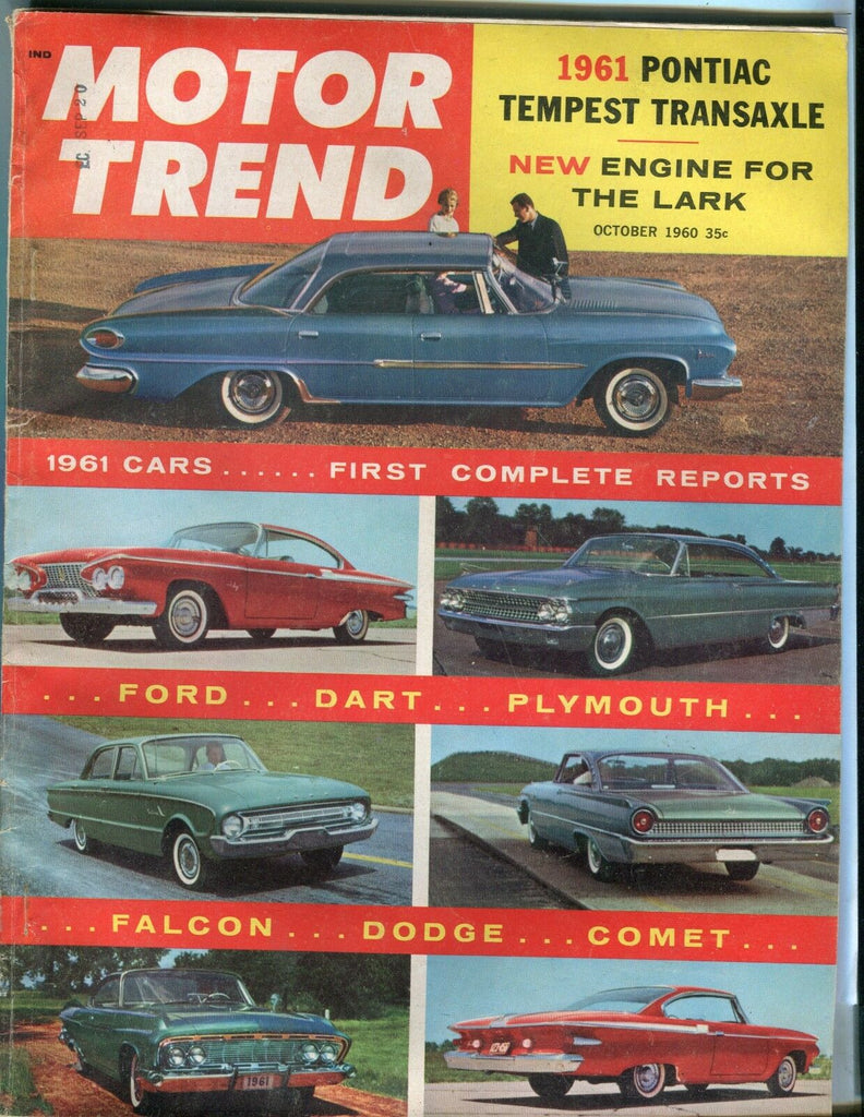 Motor Trend Magazine October 1960 Ford Dart Plymouth VG No ML 011017jhe