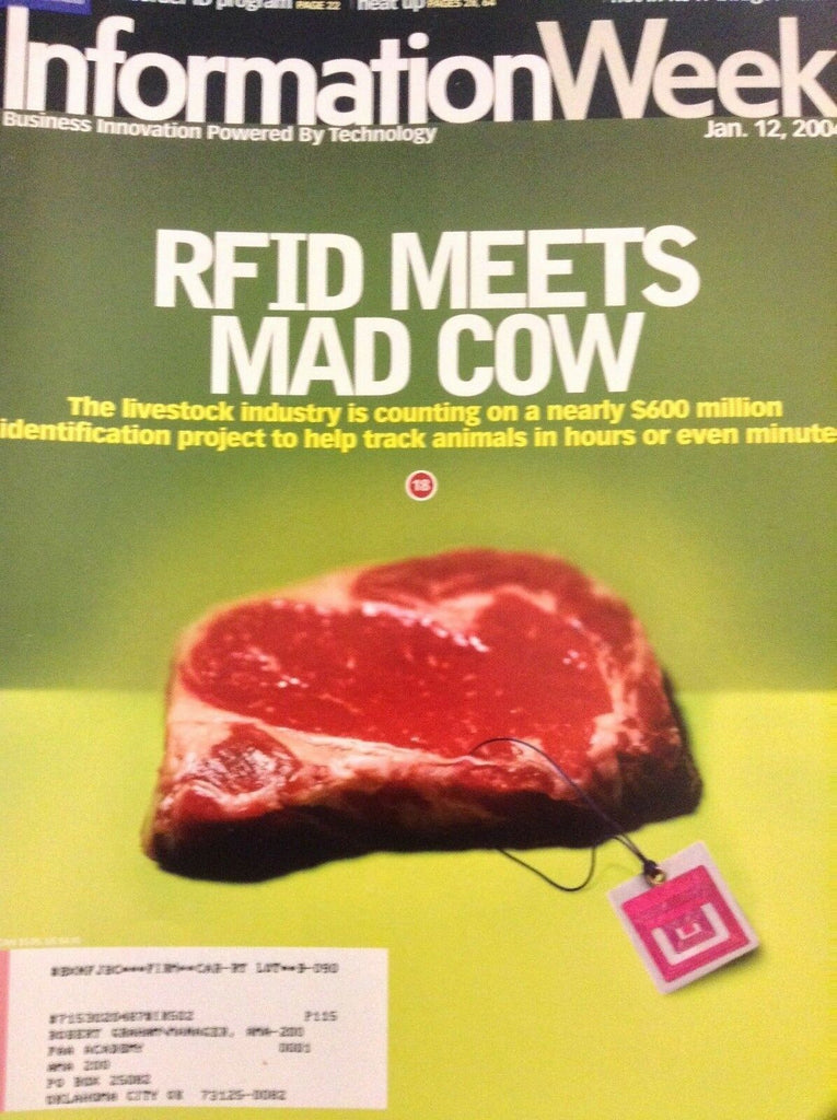 Information Week Magazine RFID Meets Mad Cow January 12, 2004 051018nonrh