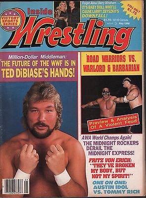 Inside Wrestling May 1988 Ted DiBiase, The Road Warriors VG 122315DBE