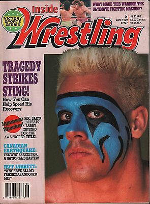 Inside Wrestling June 1990 Sting, Mr. Saito VG 122315DBE