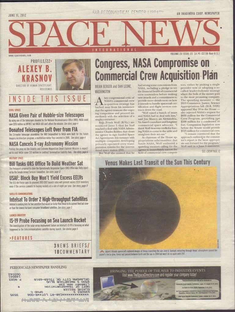Space News June 11 2012 Alexey B. Krasnov FAA w/ML 110716DBE