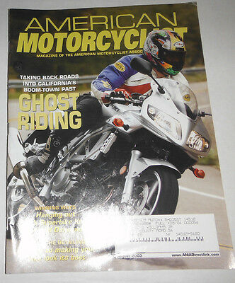 American Motorcyclist Magazine Ghost Riding August 2003 071314R