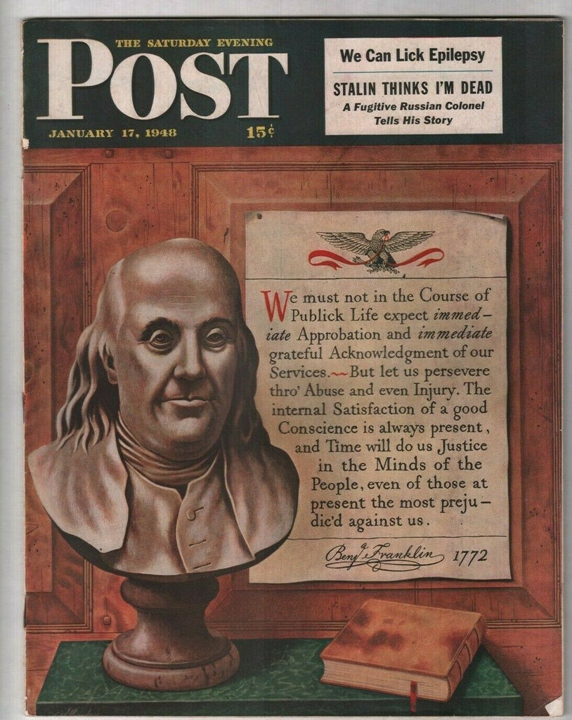 Post Magazine Ben Franklin & Epilepsy January 17, 1948 010620nonr