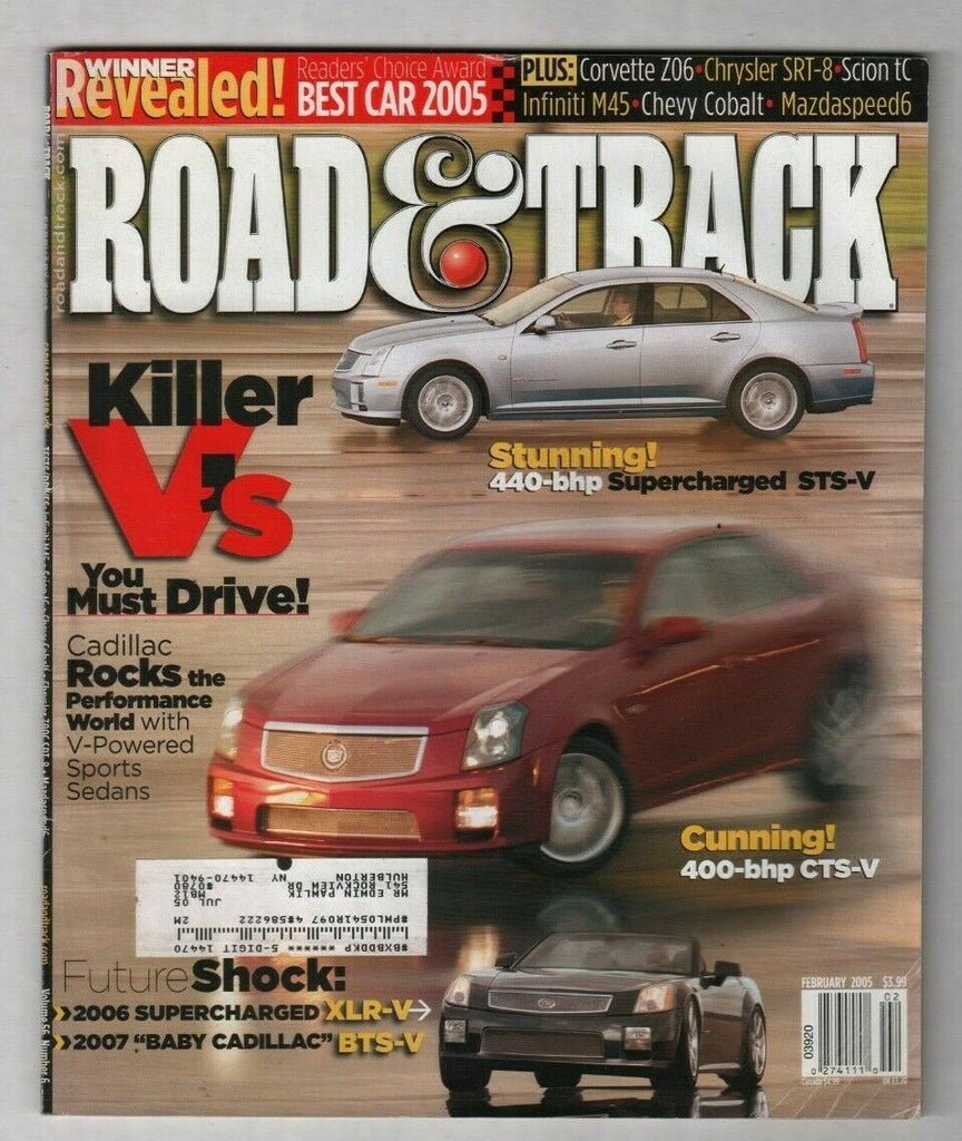 Road & Track Mag Cadillac Killer V's Infiniti M45 February 2005 020520nonr