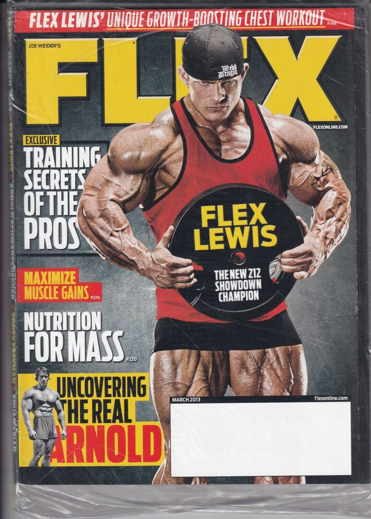 Flex Magazine Flex Lewis Nutrition For Mass March 2013 SEALED 081319nonr