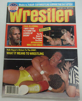 The Wrestler Magazine Paul Ellering Mike Von Erich April 1984 062615R2