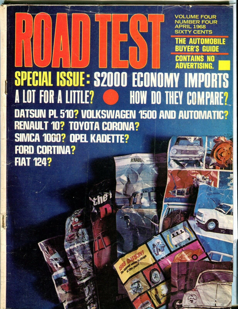 Road Test Magazine April 1968 Datsun PL 510 VG No ML 032217nonjhe