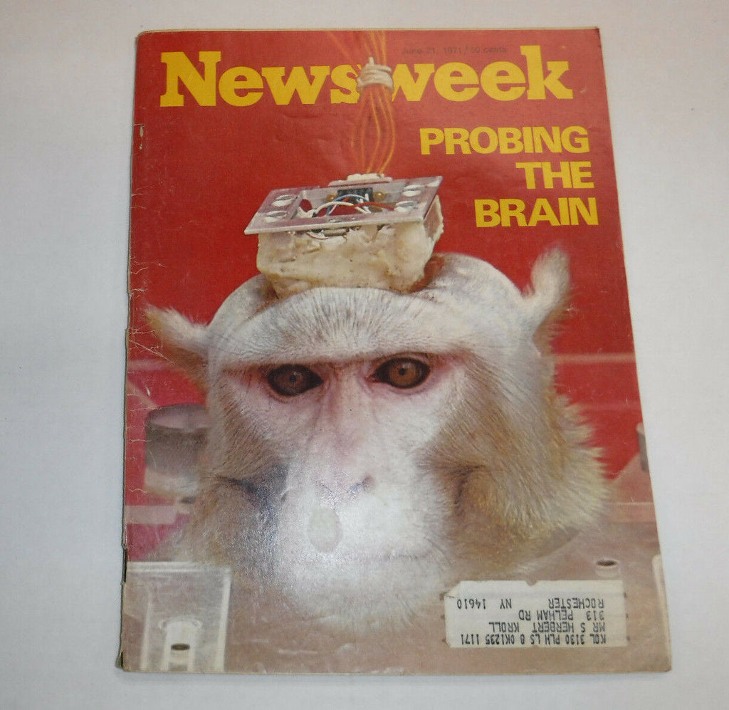 Newsweek Magazine Probing The Brain June 21, 1971 101916R