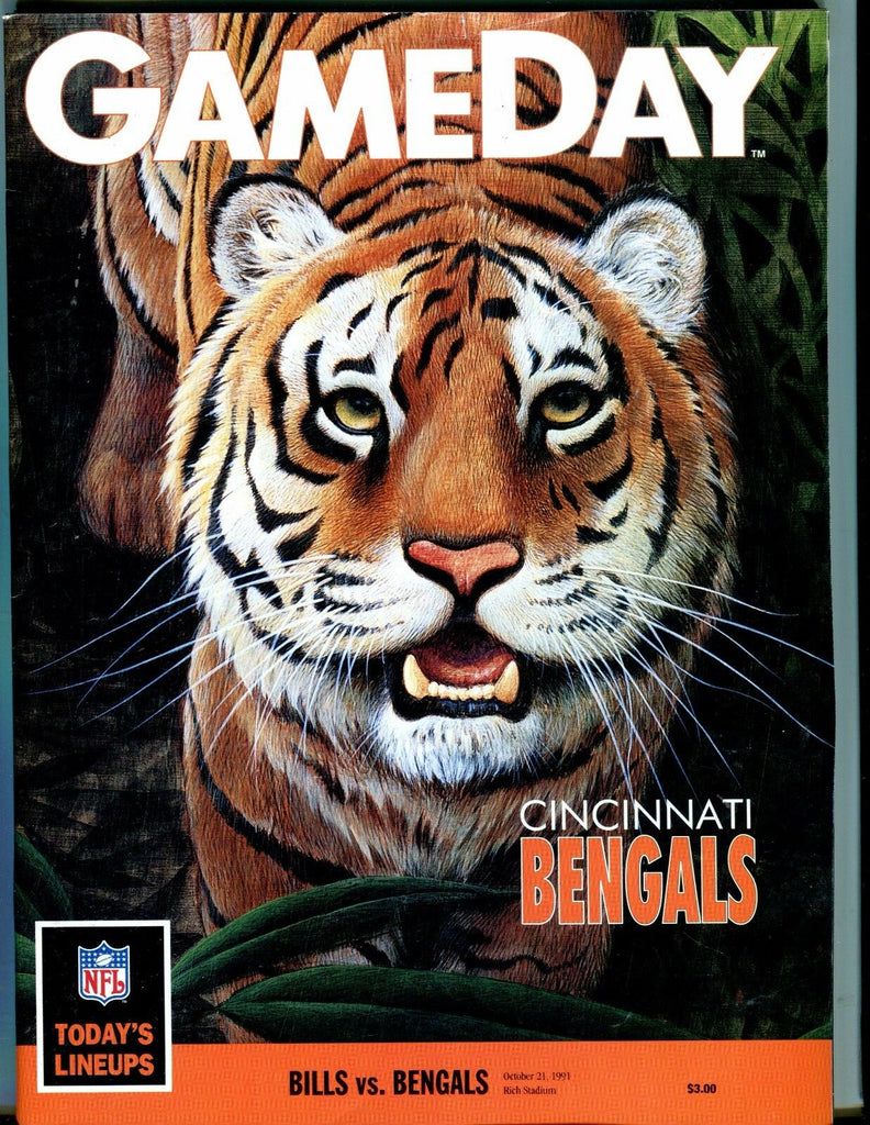 GameDay Magazine Bills vs. Bengals Oct. 21 1991 EX 051917nonjhe