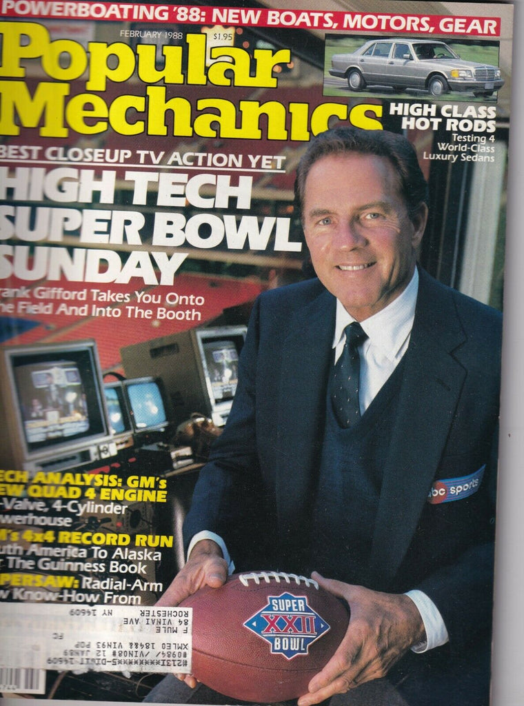 Popular Mechanics Magazine Frank Gifford Super Bowl February 1988 032019nonr