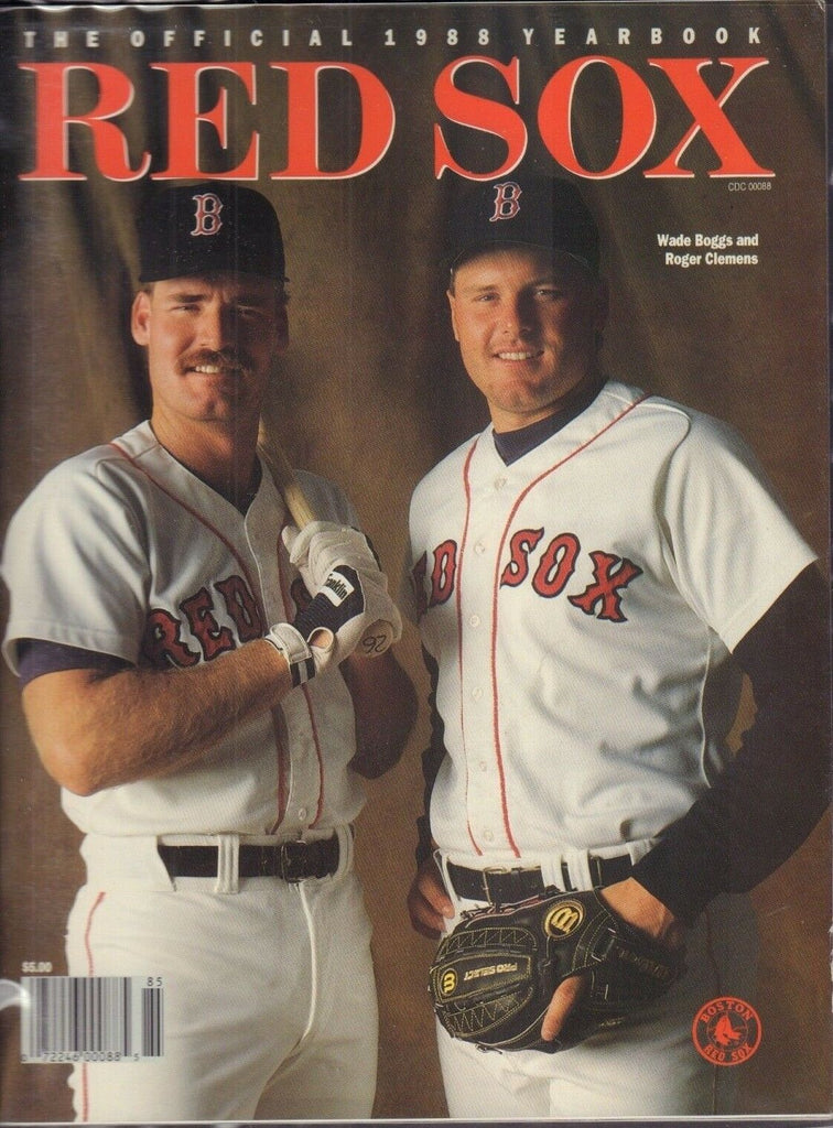 Boston Red Sox Magazine Wade Boggs Roger Clemens 1988 Yearbook 011918nonr