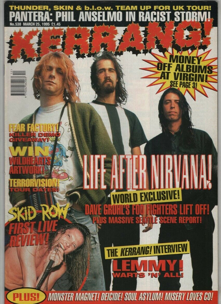 Kerrang! Music Mag Nirvana Dave Grohl Foo Fighters March 25 1995 112520nonr