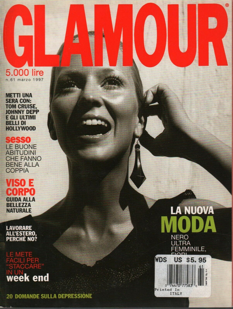Glamour Italian Fashion Magazine March 1997 Tom Cruise Johnny Depp 022620AME2