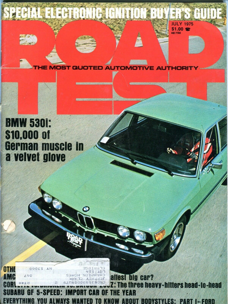 Road Test Magazine July 1975 BMW 530i VGEX 082516jhe