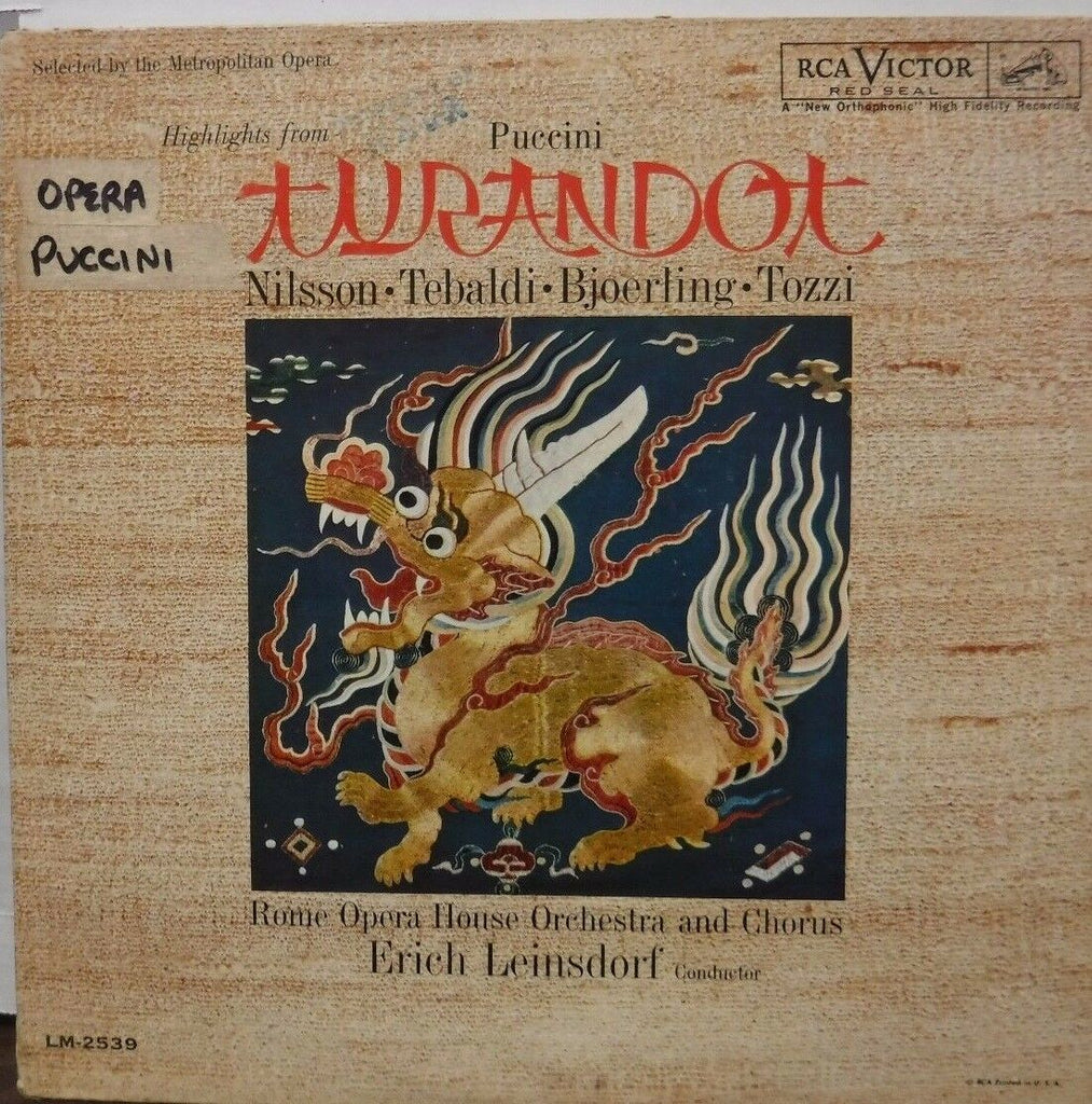 Puccini Turandot 33RPM LM2539 020517LLE