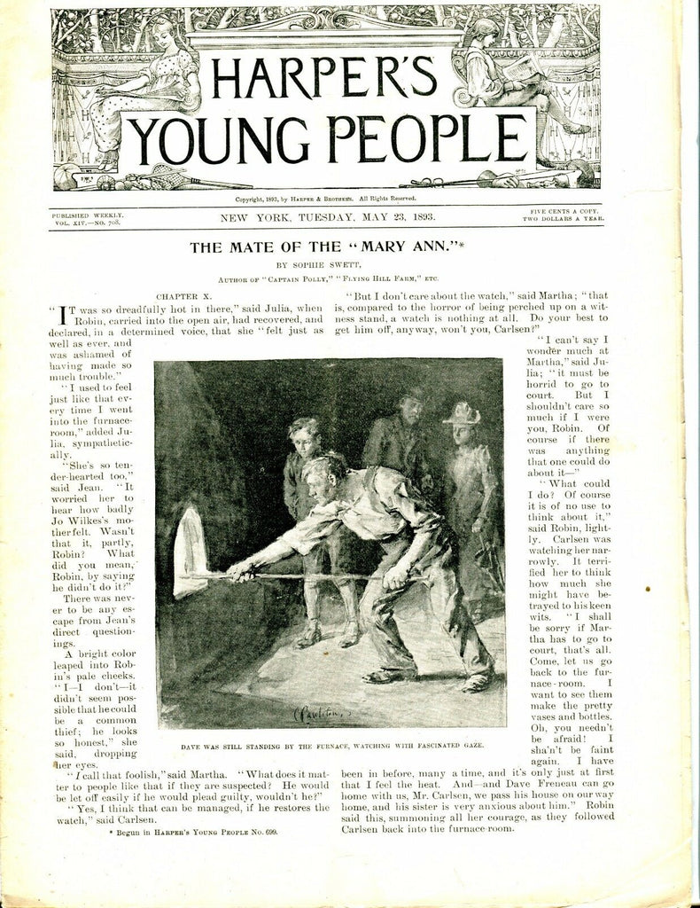 Harper's Young People Magazine May 23 1893 Sophie Swett GD 042717nonjhe