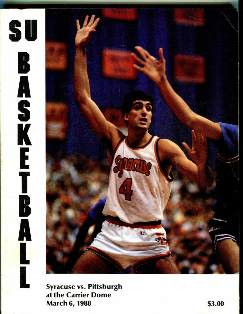 Syracuse Basketball Program Rony Seikaly 1988 Pittsburgh EX 051417nonjhe
