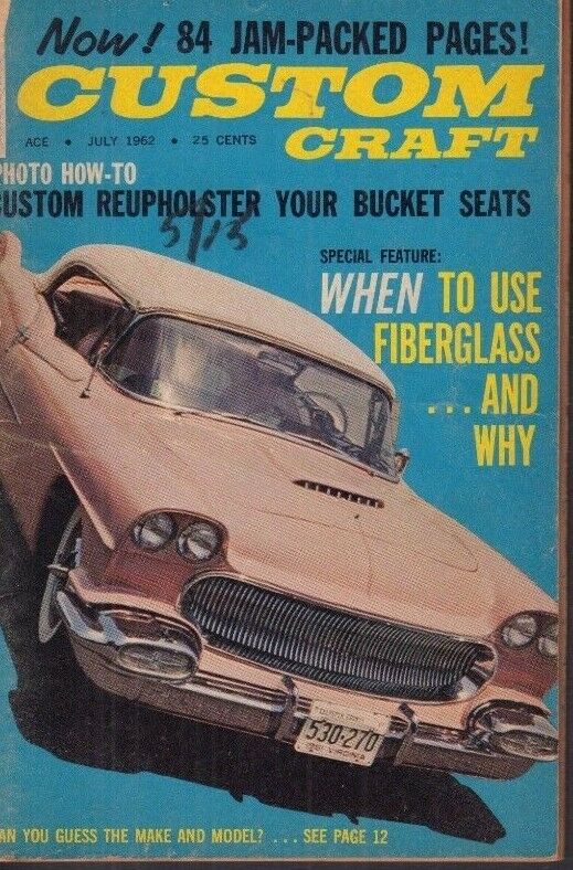 Custom Craft Magazine Custom Reupholster Your Seats July 1962 022718nonr