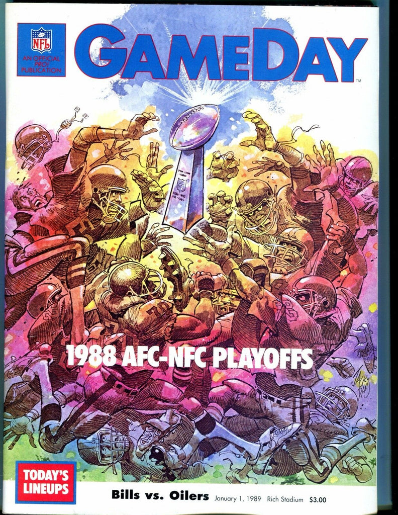 GameDay Magazine Bills vs. Oilers Jan. 1 1989 EX 051917nonjhe