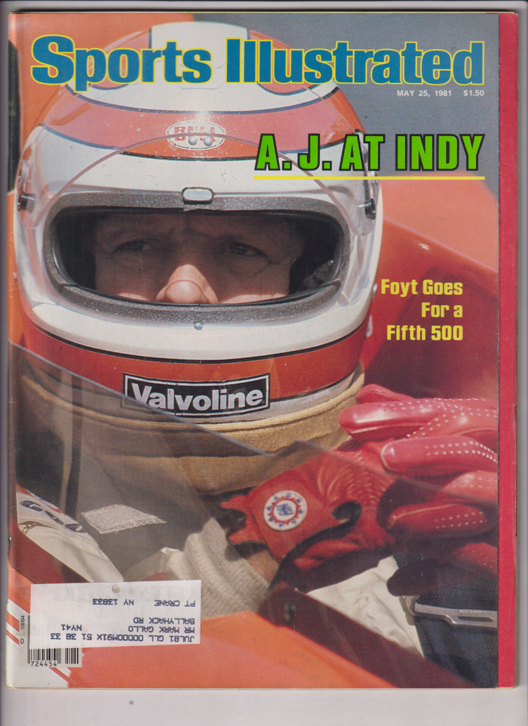 Sports Illustrated Mag A.J. Foyt May 25, 1981 011120nonr