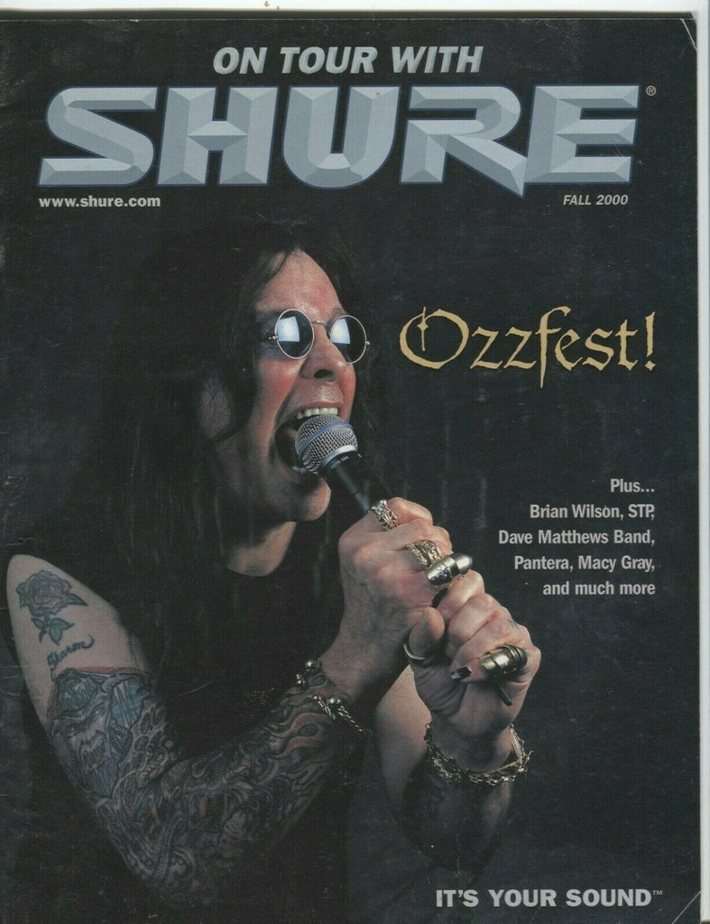 On Tour with Shure Fall 2000 Ozzy Osbourne Ozzfest Pantera 010920DBT4