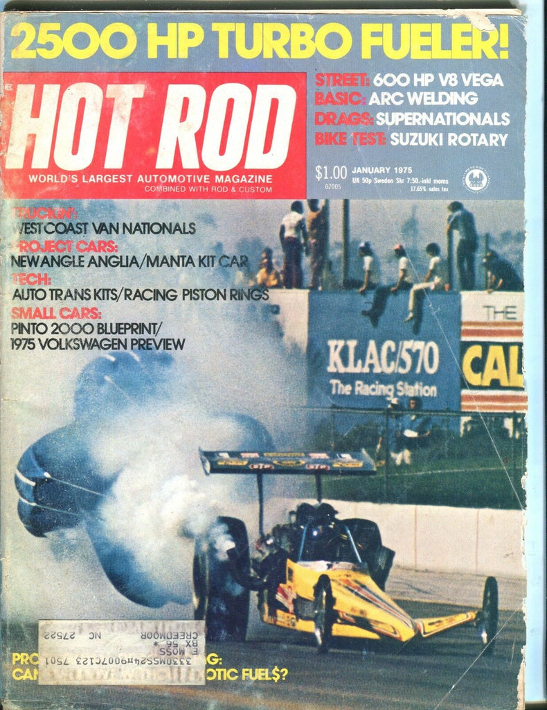 Hot Rod Magazine January 1975 V8 Vega GD w/ML 050717nonjhe