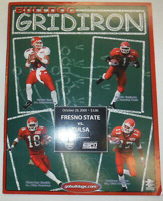 Bulldog Gridiron Magazine Fresno State Vs Tulsa October 2000 122214R