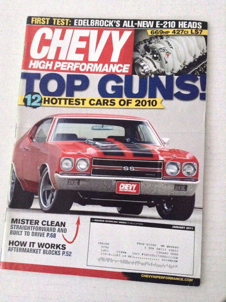 Chevy High Performance Magazine 12 Hottest Cars January 2011 031317NONRH