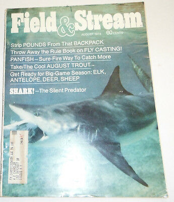 Field & Stream Magazine Sharks The Silent Predator August 1973 082014R