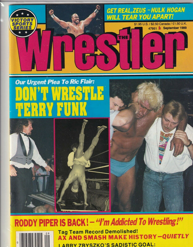 The Wrestler Magazine Ric Flair Roddy Piper Zeus September 1989 062319nonr