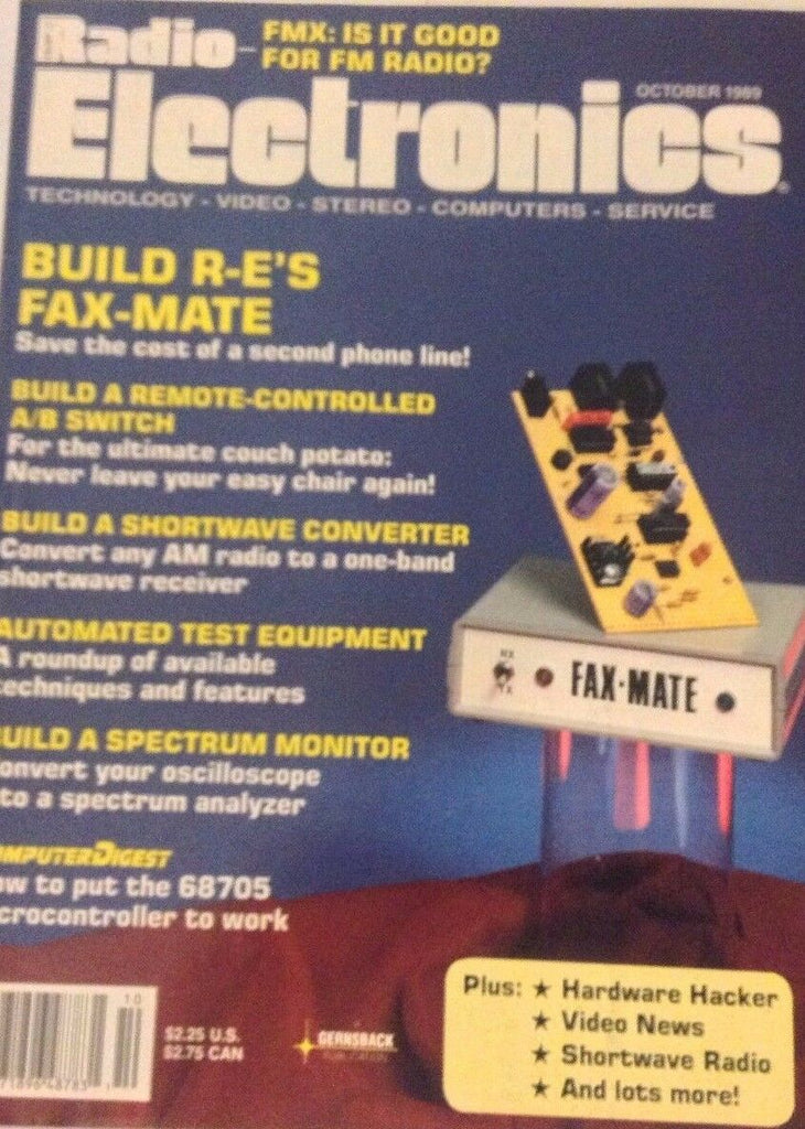 Radio Electronics Magazine Build R-E's Fax-Mate October 1989 072517nonrh