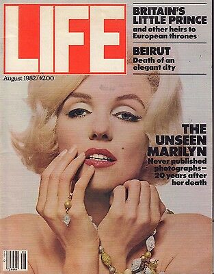Life Magazine August 1982 Birthday The Unseen Marilyn, Beirut VG 060716DBE2