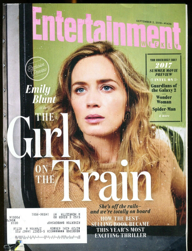 Entertainment Weekly Magazine September 2 2016 Emily Blunt EX w/ML 012517jhe