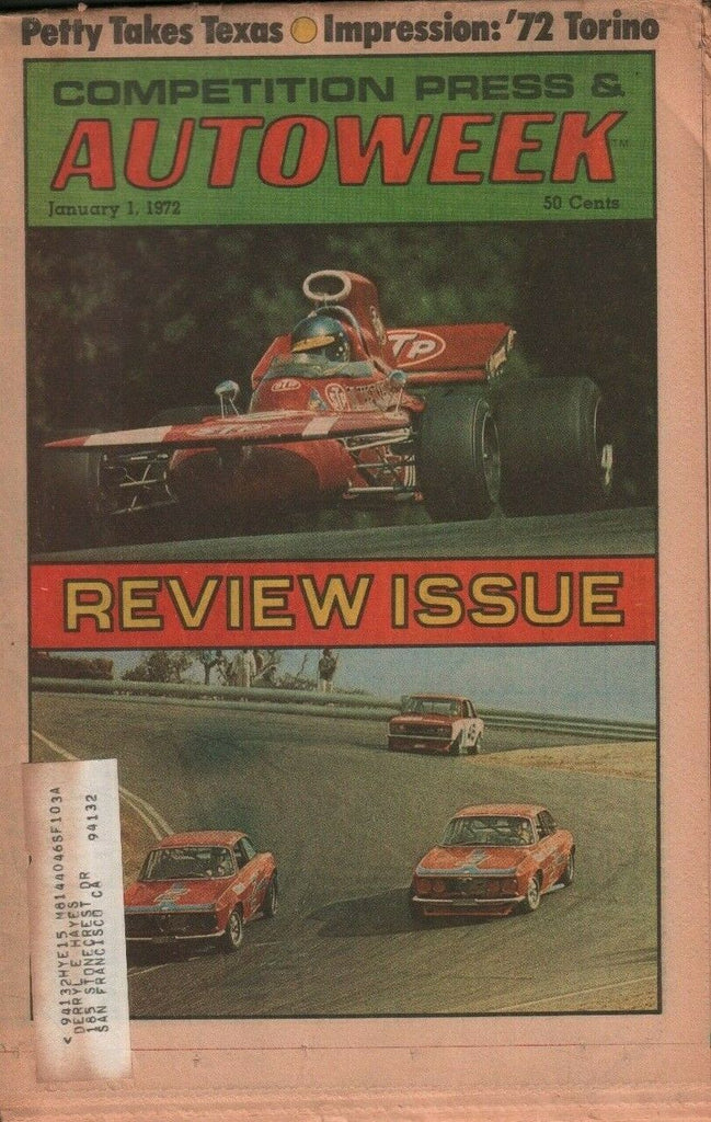 Autoweek January 1 1972 Bobby Allison Bob Latford w/ML 032619DBE
