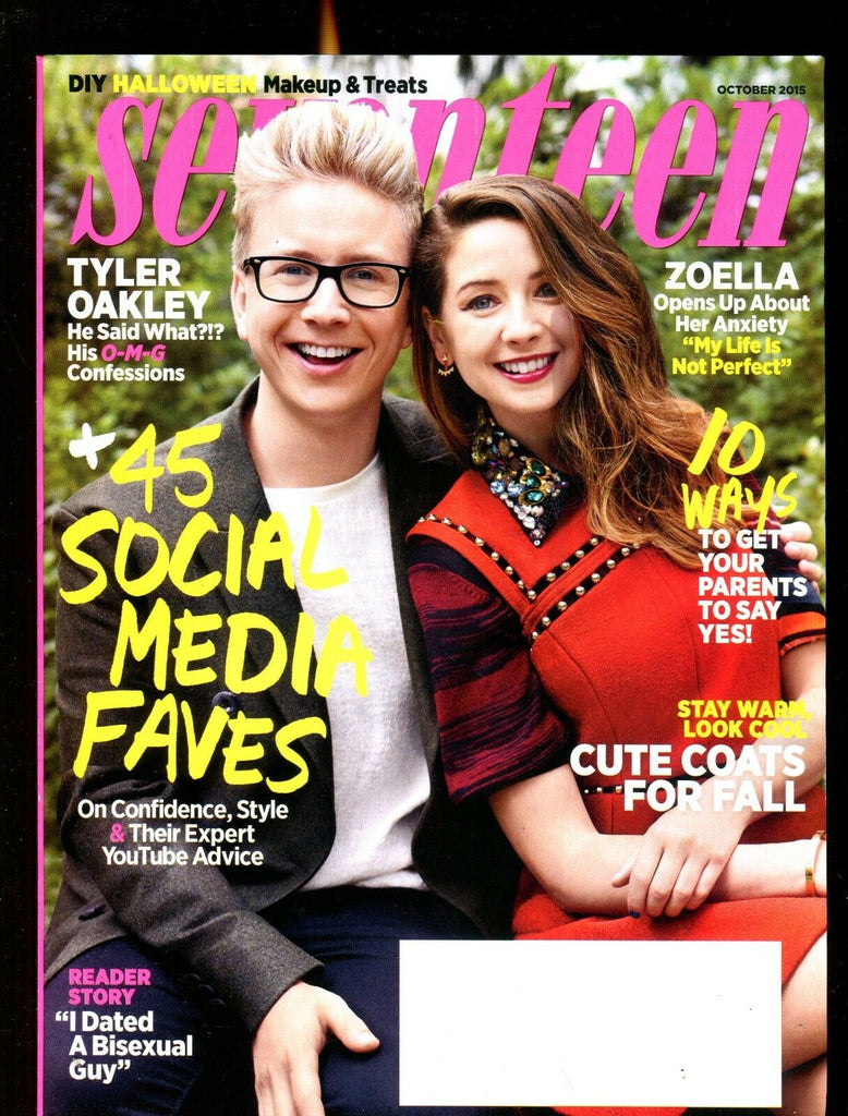 Seventeen Magazine October 2015 Tyler Oakley Ex No ML 122116jhe