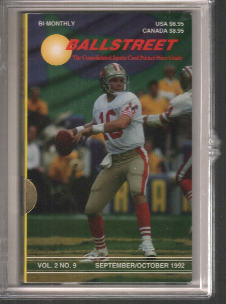 Ballstreet Journal Sept/Oct 1992 Joe Montana Cards Intact NEW 101619AME4