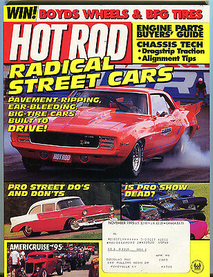 Hot Rod Magazine November 1995 Radical Street Cars EX 032116jhe