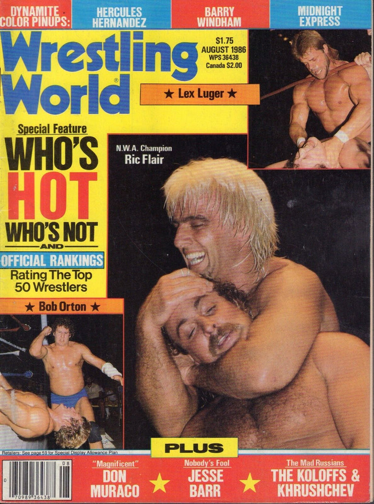 Wrestling World August 1986 Lex Luger, Ric Flair 040717nonDBE2