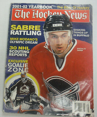 The Hockey News Magazine Miroslav Satan Sabre Rattling 2001-02 YHearbook 061215R
