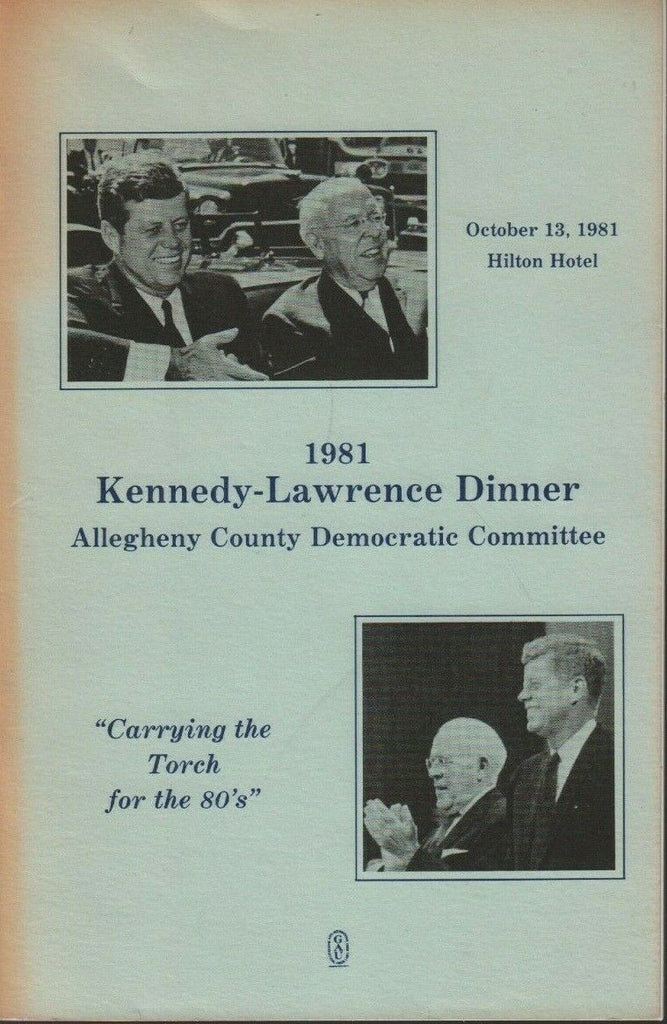 Kennedy-Lawrence Dinner October 13 1981 Program 011320AME
