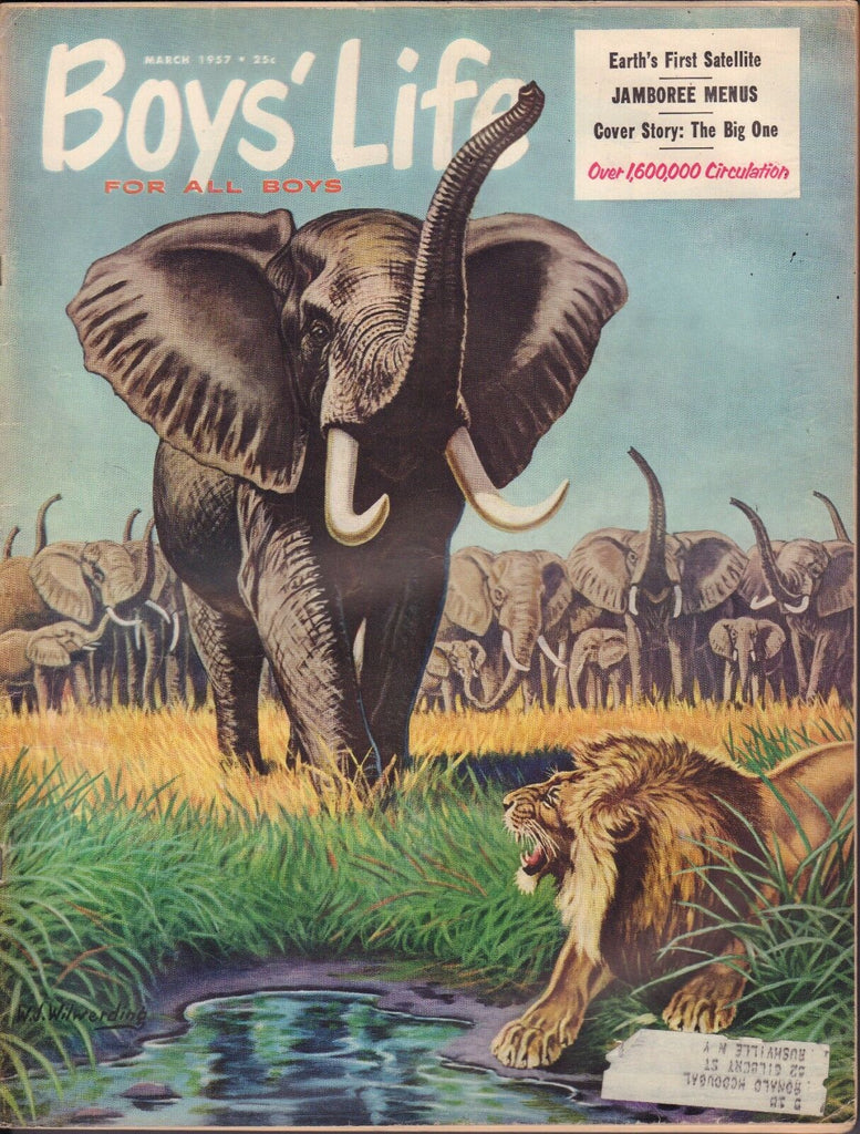 Boys Life March 1957 Earth's First Satellite w/ML 011717DBE