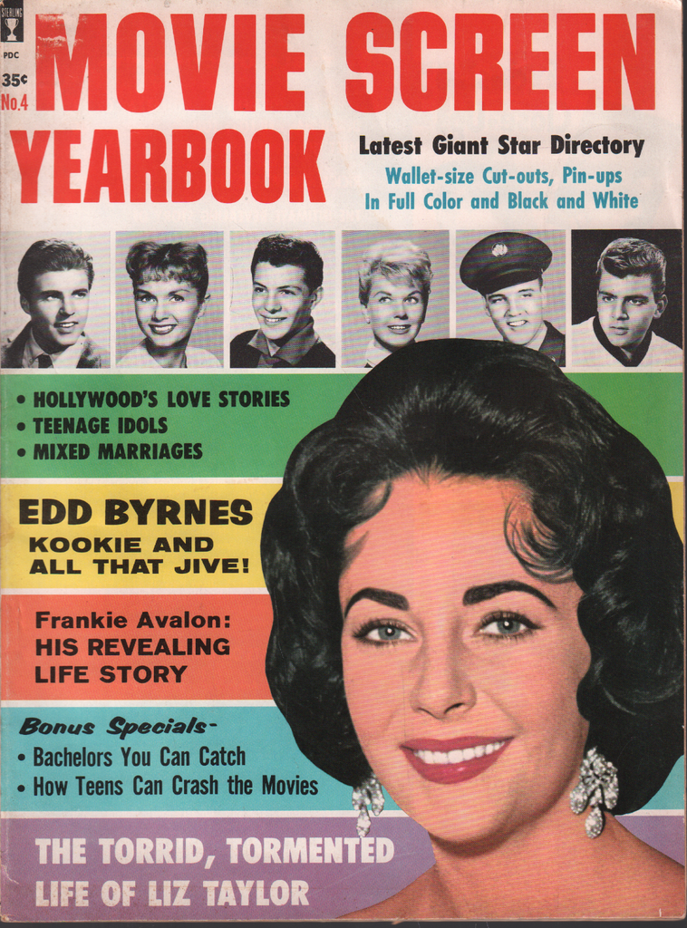 Movie Screen Yearbook #4 1959 Elvis Presley Elizabeth Taylor 070720AME