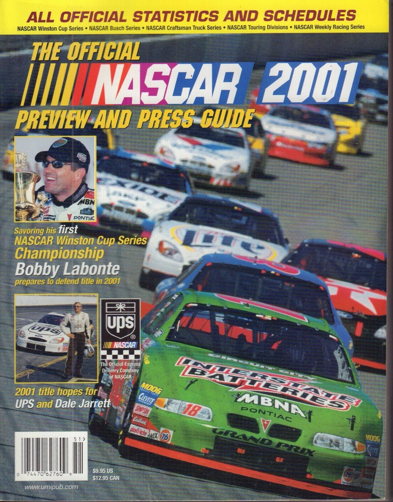 The Official NASCAR 2001 Preview And Press Guide Bobby Labonte 102617nonjhe